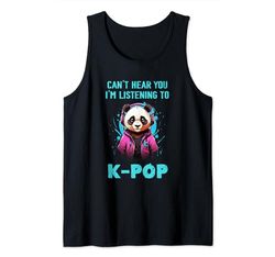 K-Pop No puedo escucharte Estoy escuchando música coreana K-Pop Camiseta sin Mangas