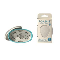 Foamie Duurzame reisbox beige en blauw Travel Buddy - reis- of badkamerzeepschaal - Bio zeepschaal voor uw solide shampoo - Vegan