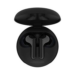 LG TONE Free HBS-FN4B - Auriculares True Wireless con Sonido Meridian, Bluetooth 5.0, Estuche de Carga inalámbrico, Carga rápida, comandos de Voz Google, protección IPX4 y Doble micrófono, Negro