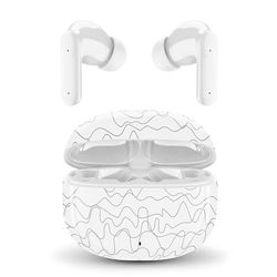 Music Sound - Fancy - Écouteurs Bluetooth TWS - Design Intra-Auriculaire - sans Fil - Boîtier de Recharge - Microphone - Temps de Lecture jusqu'à 25 Heures d'écoute - Blanc