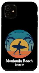 Custodia per iPhone 11 Montanita Beach Ecuador Surf Vintage Surfer Beach Surf