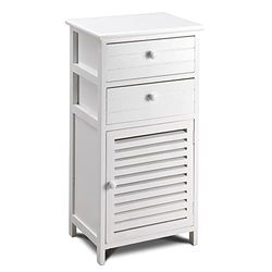 King Collection King Home C656896 Commode 2 Tiroirs avec Porte, Blanc, 40 X 29 X 78H