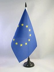 AZ flagga europeisk unionsflagga 21 x 14 cm kontorsflagga