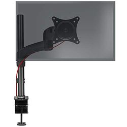 Duronic DM451X2 Enkele PC Monitor Beugel | Zwart Staal | Hoogte Verstelbare Arm voor 1 15”-27” LED LCD TV Televisie Scherm | VESA 75 100 plaat | Computer Beeldscherm Standaard | 13 kg Draagcapaciteit
