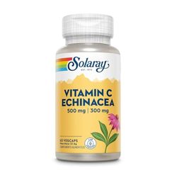 SOLARAY Vitamin C Echinacea, 500Mg C & 300Mg Equinácea, 60 Vegcaps, 200 G