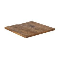 BigBuy Home Plateau de Table carré Beige Bois de manguier 60 x 60 x 3 cm