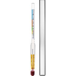 Browin 405554 Alcoholometer with Thermometer and Measuring Cylinder, Scale: 0 - 96 %, for Measuring Alcohol Concentration in Vodka, Spirit, Wine, Mead, Cider and Beer