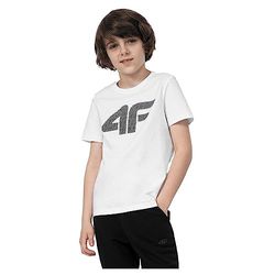 4F JUNIOR T-shirt voor kinderen, Wit, 134