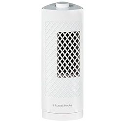 Russell Hobbs RHTF1321 Mini-torenventilator, licht, 33 cm, draagbaar, 3 snelheden, 75° zwenkhoek, krachtige luchtstroom, stil in gebruik, wit