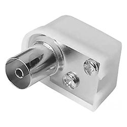 SENCOR SAV 127-000 coaxiale connector - bus, verticaal, wit kunststof nikkel, TV COAX CONN. F 90°