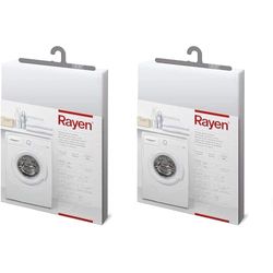 Rayen | Funda para lavadora basic | Funda lavadora de carga frontal | Cubierta impermeable para lavadora/secadora | Cierre con velcro | 84 x 60 x 60 cm | Transparente (Paquete de 2)