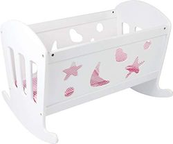 small foot 2852 doll cradle doll bed "dream factory" made of wood, incl. blanket, pillow and mattress, from 3 years