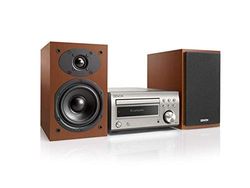 Denon D-M41 Microcorrente com leitor de CD e Bluetooth, prateado e cereja
