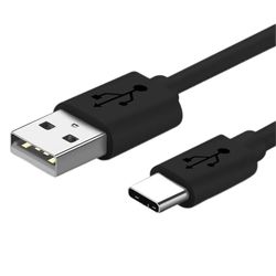 TheSmartGuard 1x USB-C kabel compatibel met Microsoft Lumia 950 Dual SIM datakabel/laadkabel/USB C Premium kabel in zwart - 1 meter