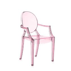 Kartell Lou Ghost Cadeira, rosa, 39 x 37 x 63 cm