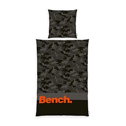 Bench Bedding Set, Cotton, Grey, 80 x 80 cm, 135 x 200 cm