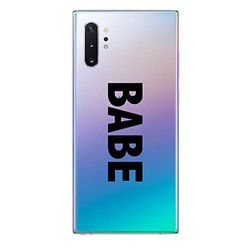 Zokko Beschermhoes voor Samsung Note 10 Plus Babe – zacht, transparant, zwarte inkt