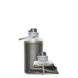 HydraPak Flux - Borraccia Pieghevole da Zaino (750 ml) - Senza BPA, Ultraleggera, Tappo a Vite Antisversamento - Grigio Mammut
