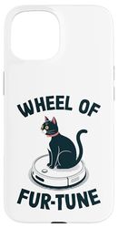 Wheel Of Fur-Tune Robot Vacuum Cleaner Funny Cat Case for iPhone 15