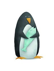 Komar Muurafbeelding | Cute Animal Penguin | Poster, afbeelding, kinderkamer, woonkamer, slaapkamer, decoratie, kunstdruk | zonder lijst | P111C-30x40 | grootte: 30 x 40 cm (breedte x hoogte)