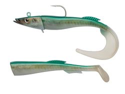 Berkley PowerBait Power Sandeel; esca realistica in plastica morbida per la pesca in acqua salata;esca da nuoto profumata per spigole, merluzzi, pollock, halibut e merluzzi carbonari, 15 cm, Kaki
