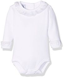 babidu Uniseks Baby Body Cuello Batista, wit, 3 Maanden