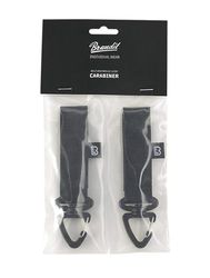 Brandit Riem-karabijnhaak met Molle Loop (2-pack), kleur: zwart