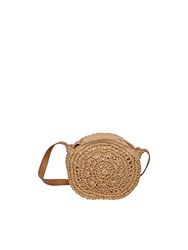 PCKIRA ROUND STRAW CROSS BODY SWW, Natur, Einheitsgröße