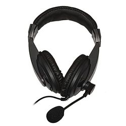 LINK LKHS1X35 Casque Audio avec Microphone Orientable Connecteur, Noir, 1 x 3,5 mm