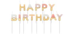 Folat 24208 Candle Set 'Happy Pale Pastels-2 cm-Cake Decorations for Birthday Anniversary Wedding Graduation Party, Multi Colors