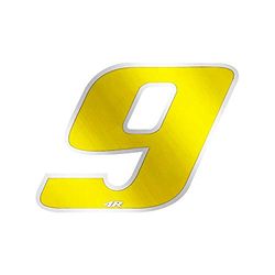 Quattroerre Racing Number 9 Anodized Mini, Yellow