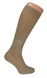 Hydas 1457.1.42 - Medias de soporte (moda y discreta, con piedras de estrás, producto médico) 1, talla 42/44, 42/44, color beige.