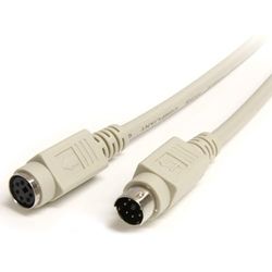 StarTech.com 6 pés. PS/2 Keyboard/Mouse Extensão Cable para cabo PS/2 (1,83 m, bege, 6 DIN Male, 6 DIN feminino, 15 mm, 124 mm, 216 mm)