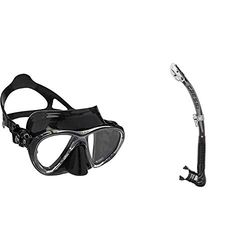 Cressi Big Eyes Evolution Silicone, Maschera Subacquea di Alta Qualita & Alpha Ultra Dry, Snorkel Ottimo per Lo Snorkeling, Apnea e Immersione Unisex Adulto, Nero/Nero, Taglia Unica