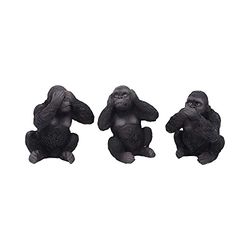 Nemesis Now Three Wise Apes 8 cm, żywica, czarna