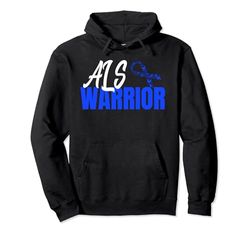 ALS Warrior - Use Esclerosis lateral amiotrófica con cinta azul Sudadera con Capucha