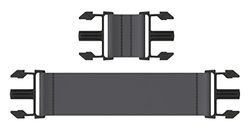 Pigro Felice 921993 Extra Clips (6 long & 4 short clips) Piscina Galleggianti, Nero Opaco