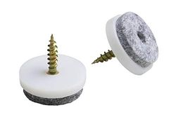 Metafranc 644216-Set di 8 feltrini con vite, per proteggere efficacemente mobili delicati, per sedie, pavimenti, 644216, colore: Bianco, Ø 20 mm (8 Stück)