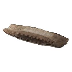BigBuy Home Plateau Marron Feuille de Plante 40 cm