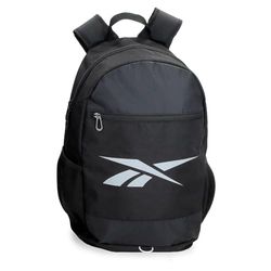 Reebok Wayland rugzak + schooltas, zwart, 33 x 48 x 17 cm, polyester, 26,93 l, Zwart, Eén maat, rugzak + pennenetui