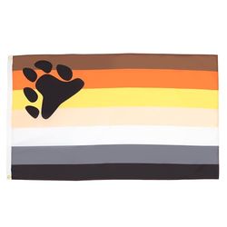 AZ FLAG Bandiera Arcobaleno Orso 150x90cm - Bandiera Gay - Rainbow Flag 90 x 150 cm