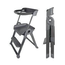 Boon Pivot Toddler Tower - Folding Step Stool for Kids - Montessori Toddler Kitchen Stool Helper - Ages 18 Months to 4 Years, Grey