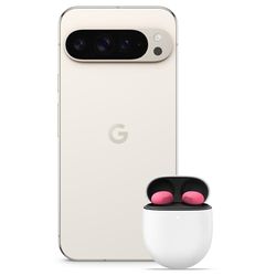 Google Pixel 9 Pro XL - Unlocked Android Smartphone with Gemini, Triple Rear Camera System, 24-Hour Battery, and 6.8" Super Actua Display - Porcelain, 128GB+Pixel Buds Bro 2