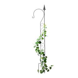 Relaxdays Supporto per Piante Rampicanti da Giardino, HxL: 145x27cm, Traliccio di Sostegno per Edera e Rose, Ferro, Nero