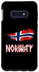 Carcasa para Galaxy S10e Diseño de bandera de estilo nórdico antiguo de Noruega