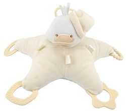 Duffi baby pluche dier "Patito" en bijtring, 100% polyester, kleur naturel Master Baby Home, S.L. 0767-05.