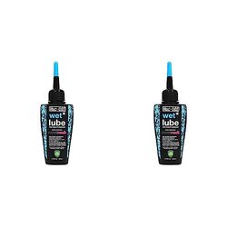 Muc-Off - Lubricante para tiempo Humedo Wet Lube para cadena, cables y mandos de Bicicleta. 50ml (Paquete de 2)