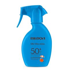 Bilboa Ohi Vita-mina Trigger SPF 50+, con Multivitamina, Meglio una Vita-Mina Oggi che una Ruga Domani, Resistente all'Acqua, Dermatologicamente Testato - 250 ml