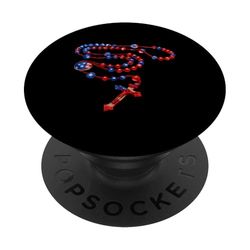 American Flag Rosary Catholic PopSockets Adhesive PopGrip