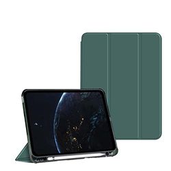 BXGH iPad Pro 11 Zoll Tasche 2022/2021/2020/2018, Slim Stand Hard Back Shell Smart Cover voor iPad Pro 11 Zoll 4. Generatie 2022/3. Gen 2021/2. Gen 2020/1. Gen 2018 -Dunkelgrün